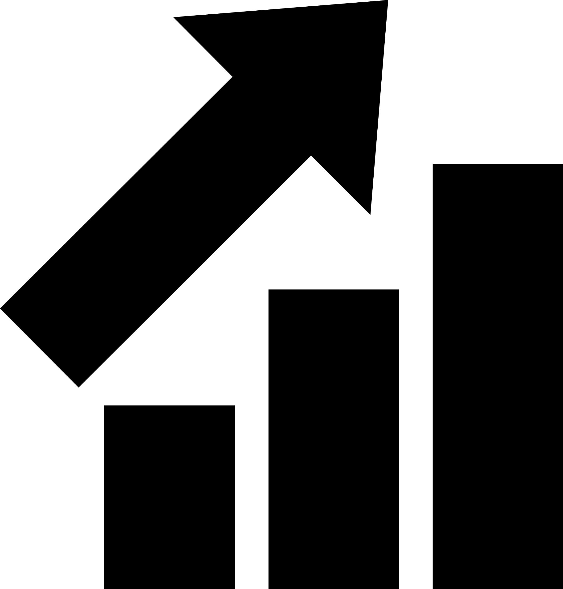 Bars Graphic With Ascendant Arrow Outline Drawing Svg Vector Free Vectors